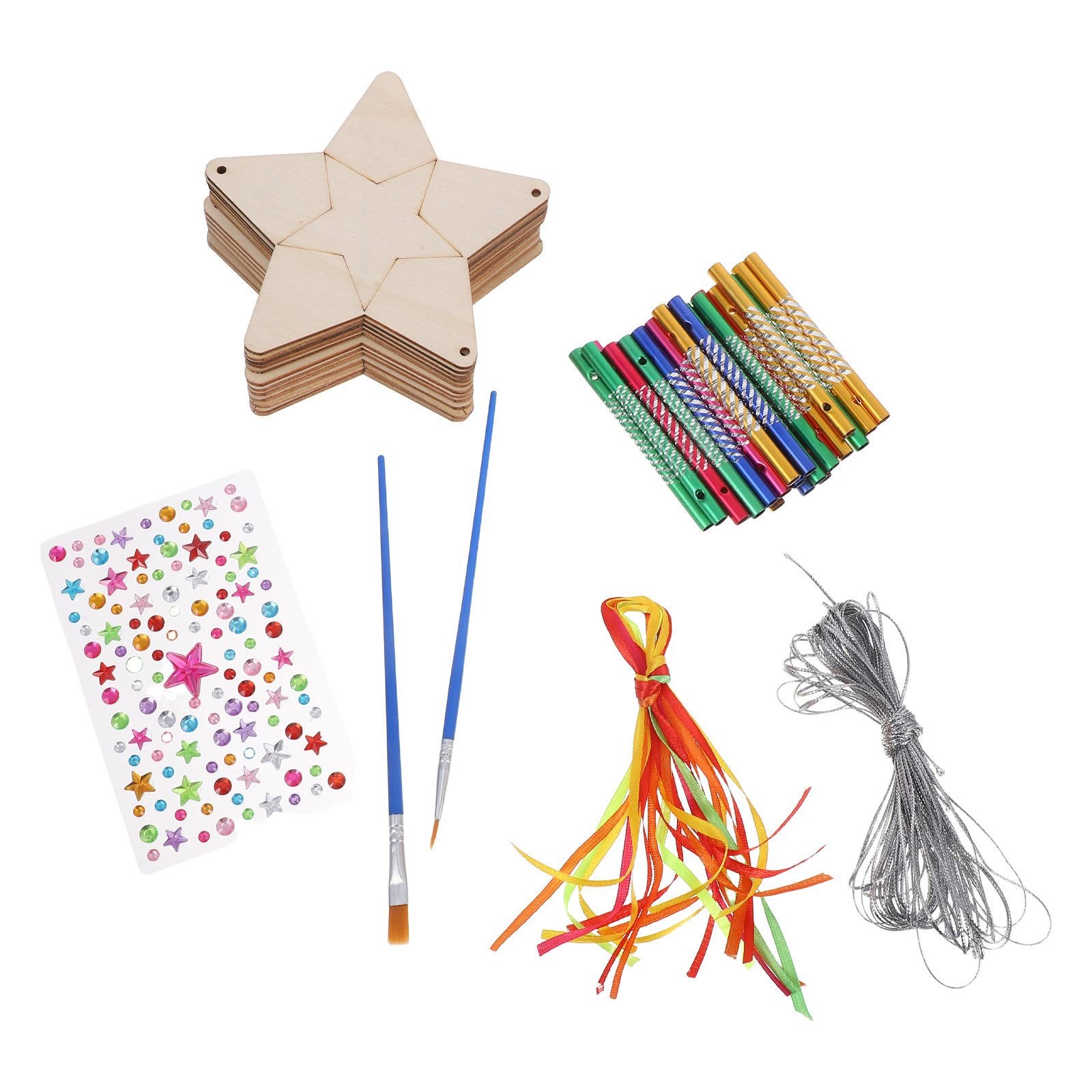 Art Craft Kit - 12 Sets DIY Stern-Ornament-Set Geburtstagsparty Bastelarbeiten